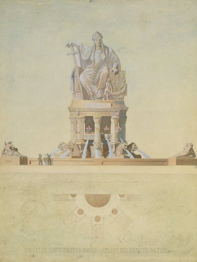 Projekt für das Denkmal, das für den Place de l